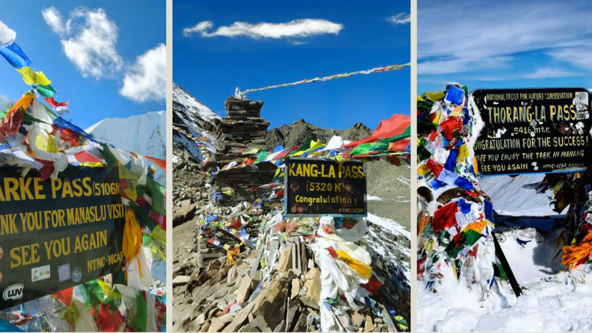 Three Pass via Larkey La-Khang La-Thorong La